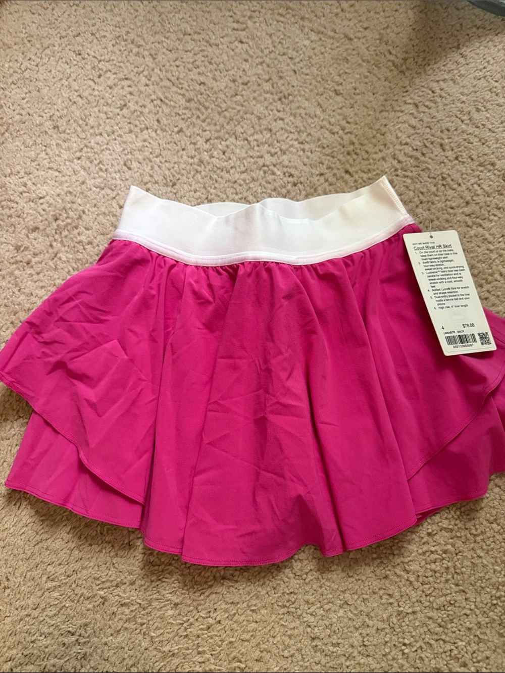 Lululemon court rival skirt HR skirt NWT